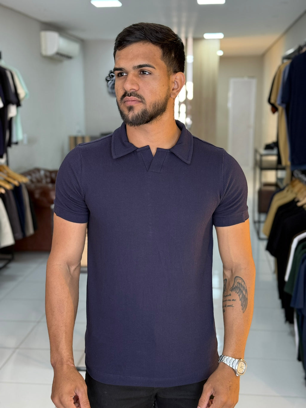 POLO MILÃO TEXTURIZADA